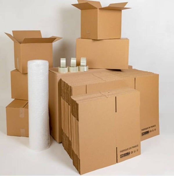 PACK Déménagement 4 pièces, 55 m3 à  70 m3 (88 articles). Cartons simples canicule.