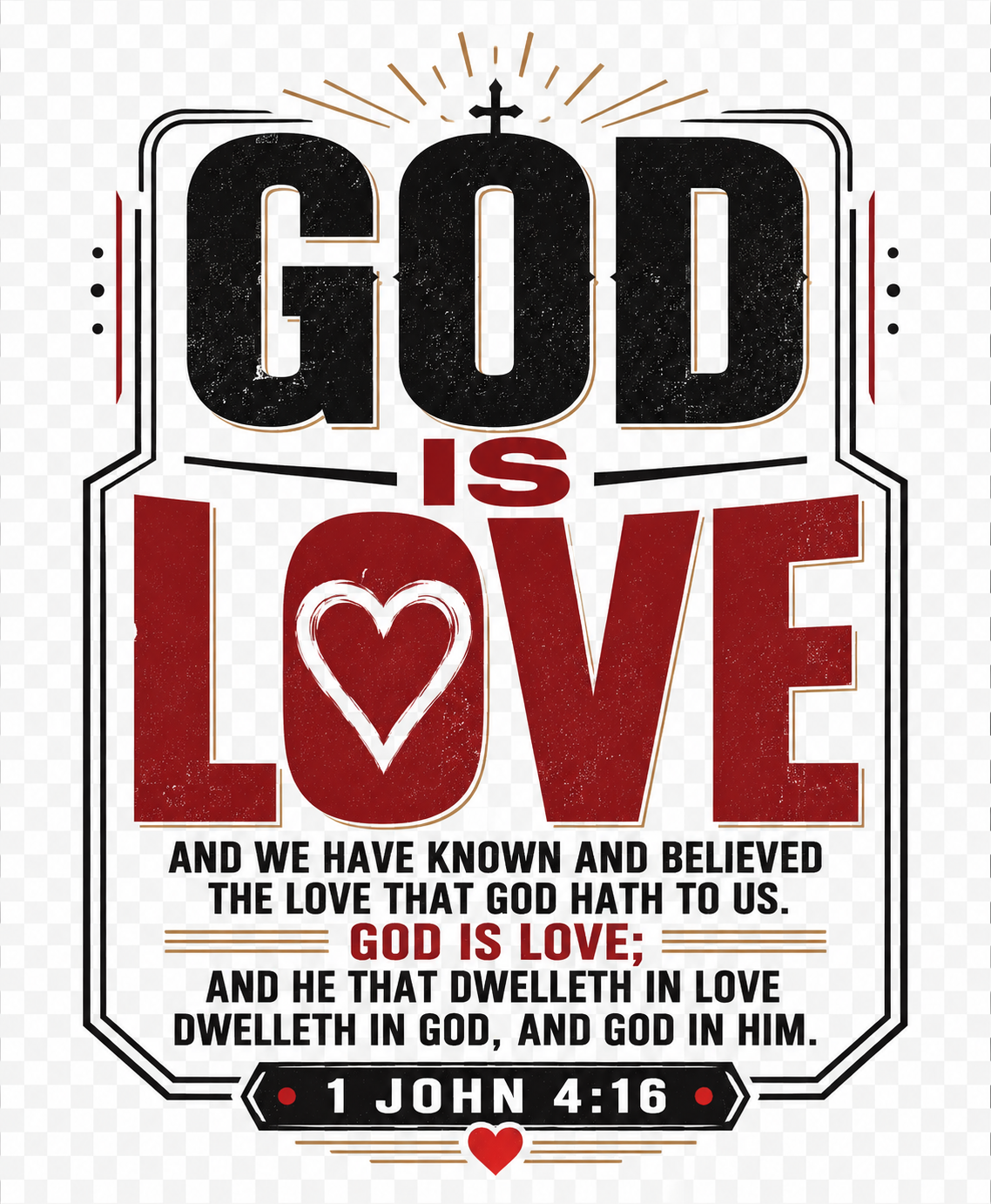Christian T-Shirt - 1 John 4:16