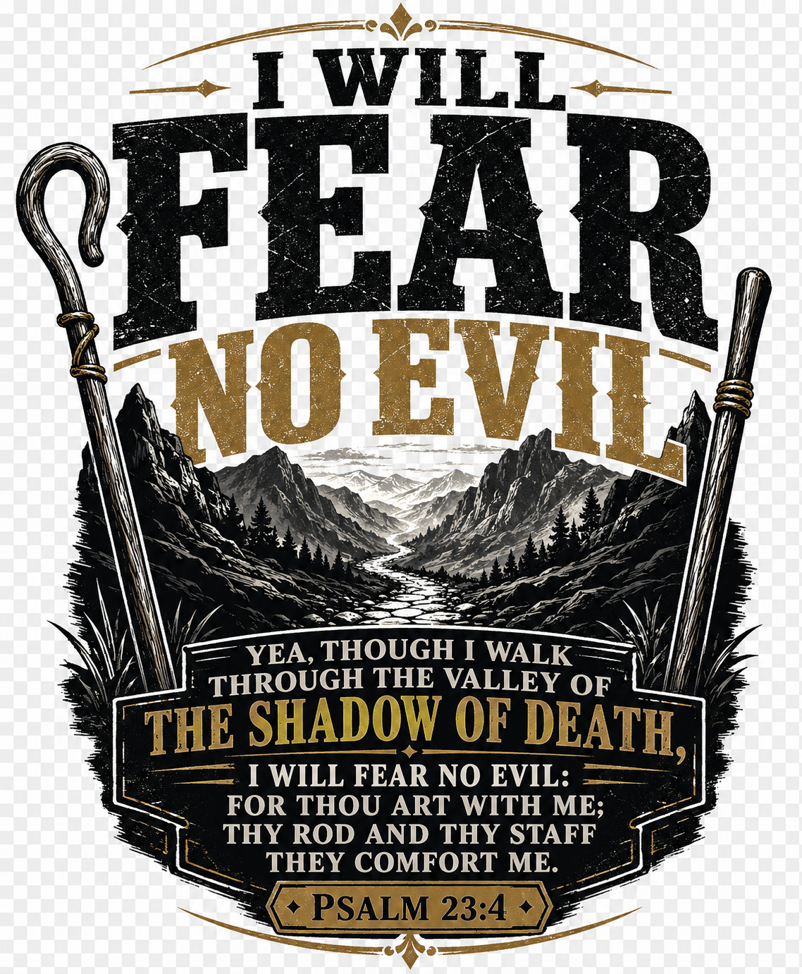 Christian T-Shirt - Psalm 23:4