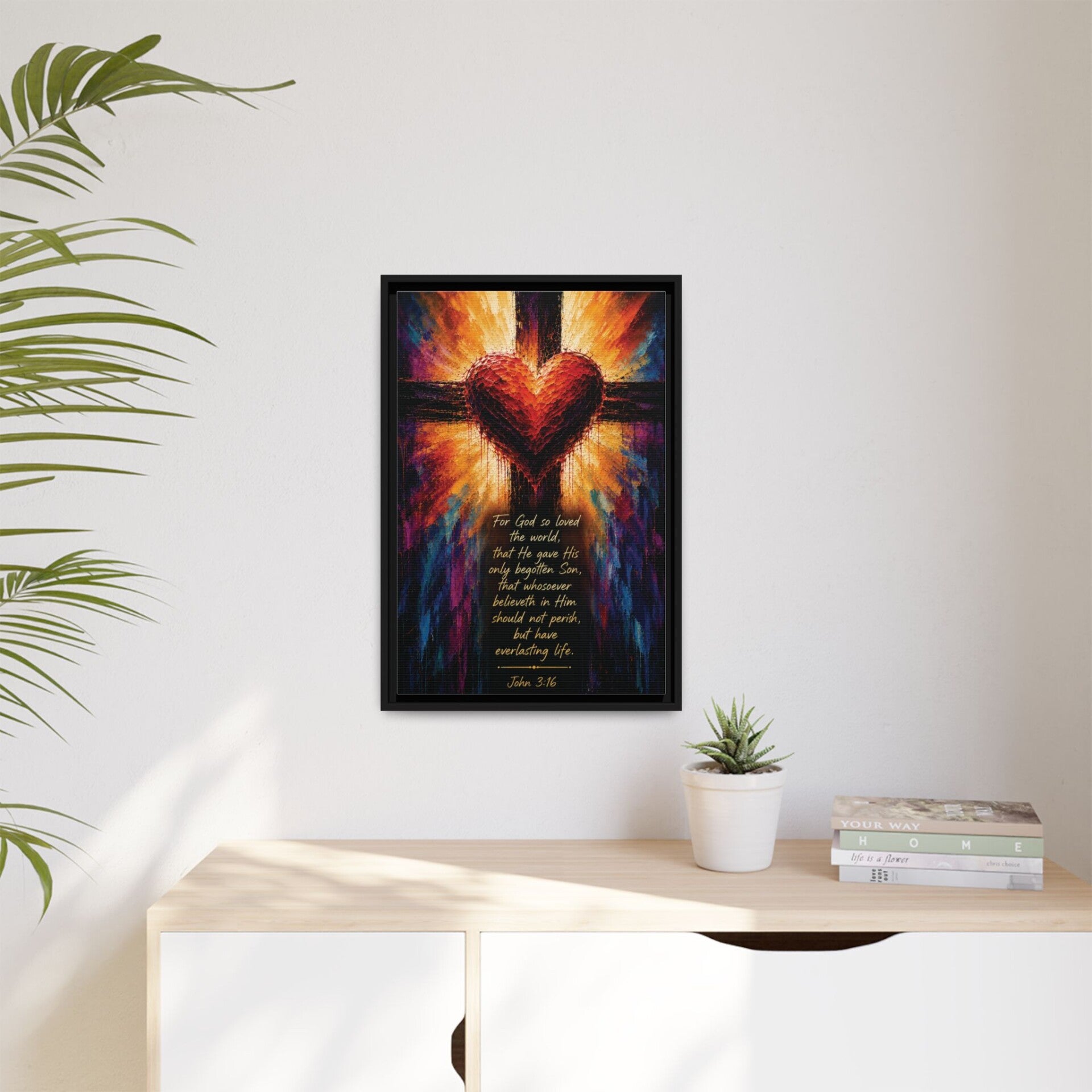 Christian Canvas Wall Art - John 3:16
