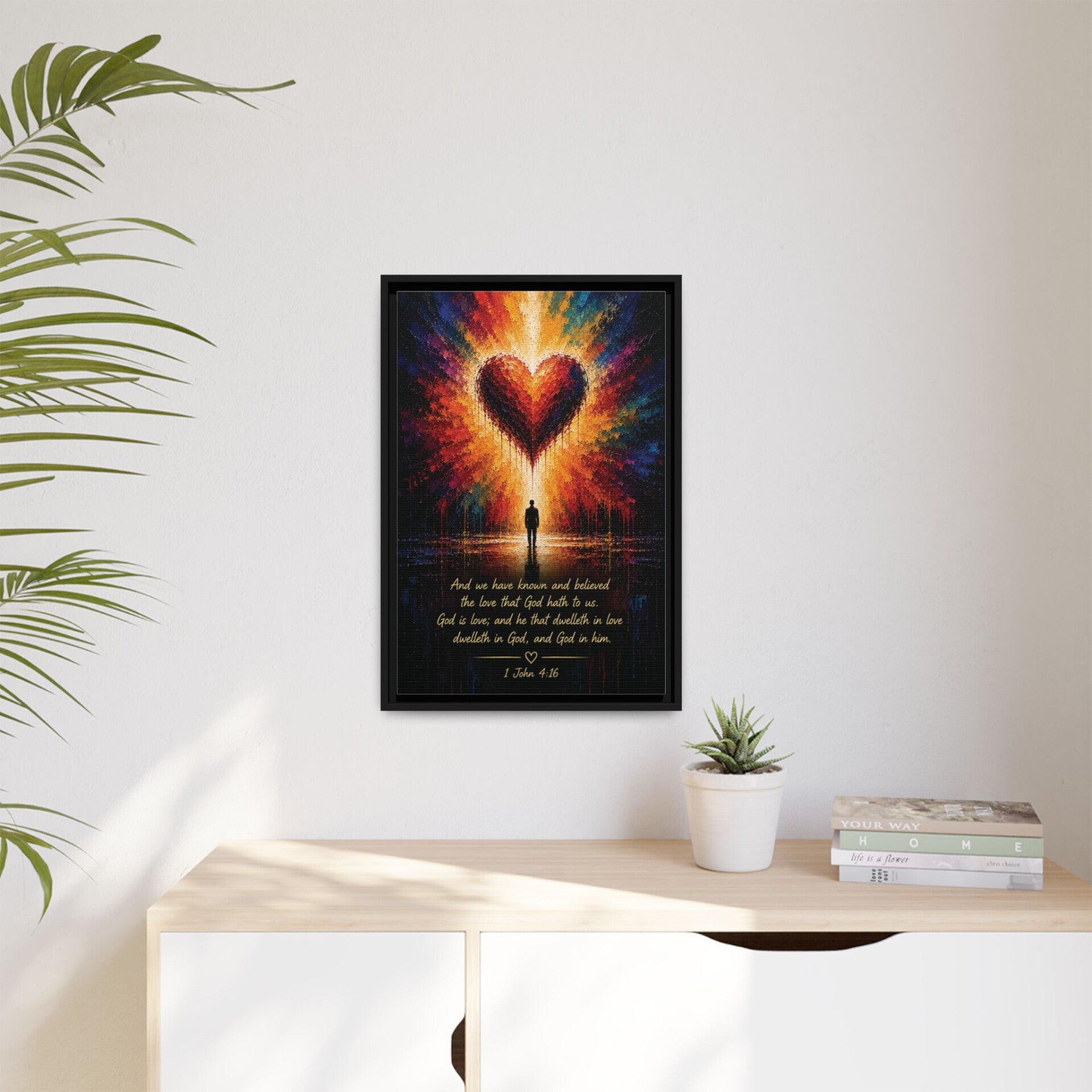 Christian Canvas Wall Art - 1 John 4:16