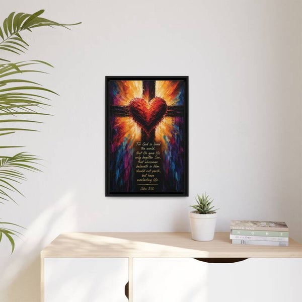 Christian Canvas Wall Art - John 3:16