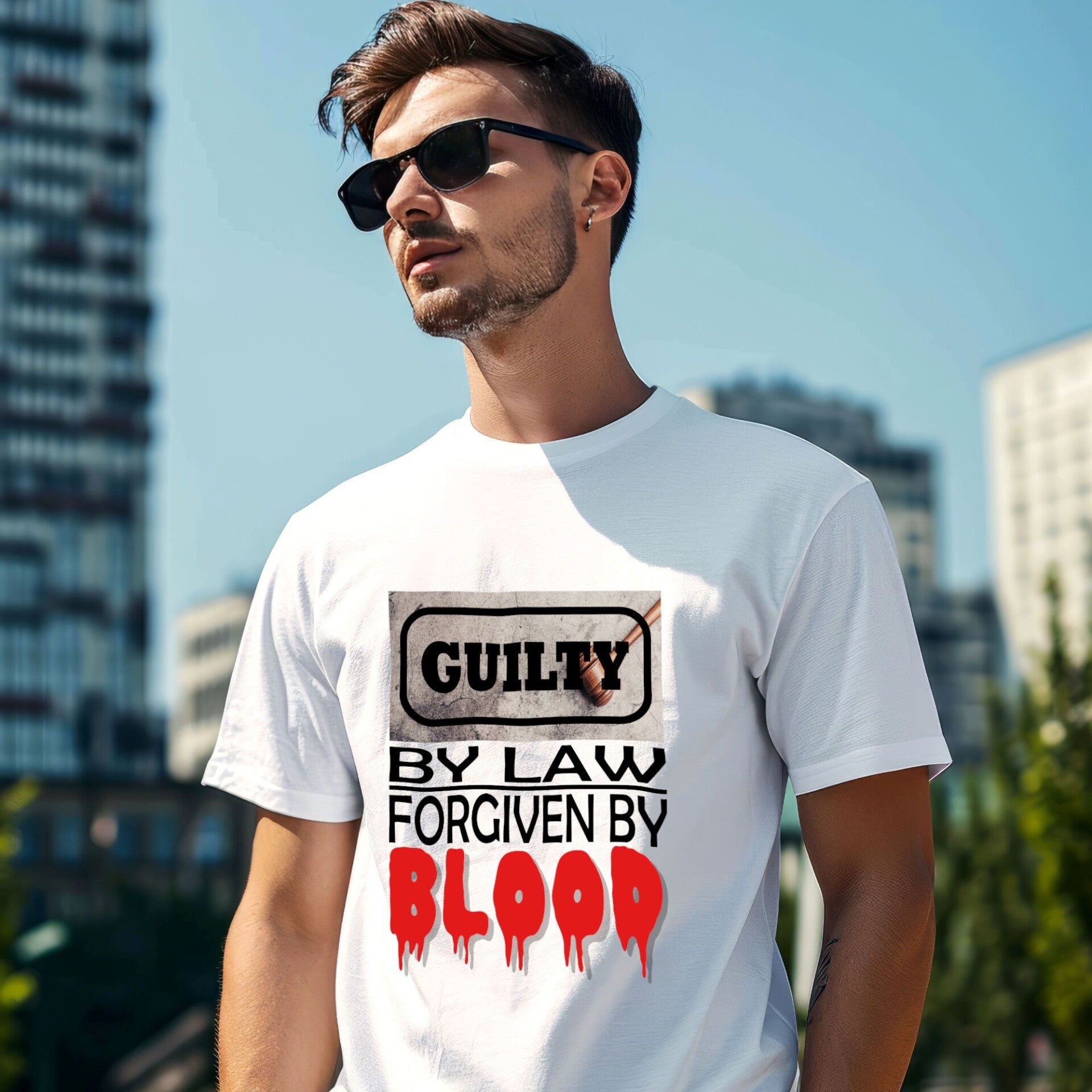 Guilty By Law, Forgiven By Blood - T-Shirt