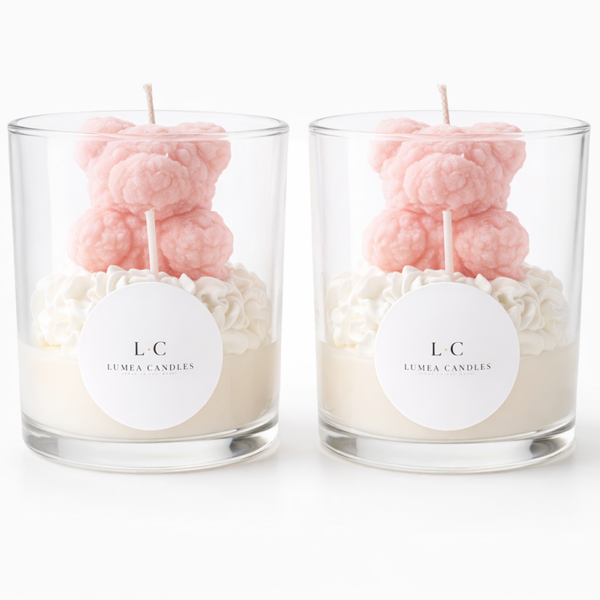 Magnolia Bear soft pink geurkaars