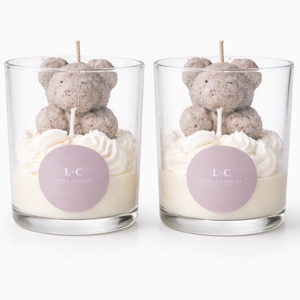 Magnolia Bear beige geurkaars