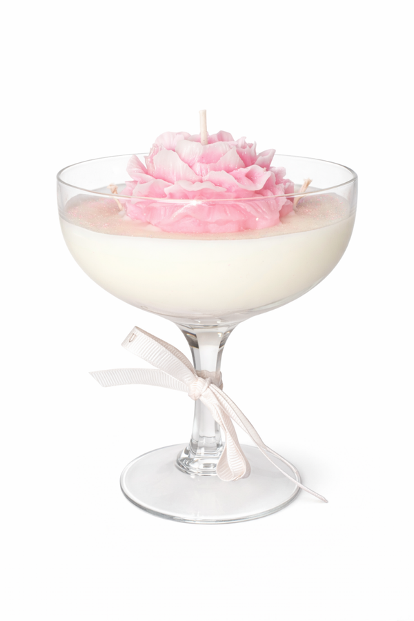 Flower lichtroze kaars