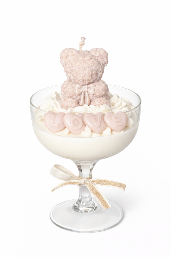 Love you beer beige kaars