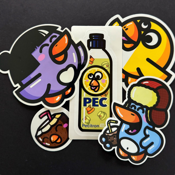 Pack de 5 sticker à la forme