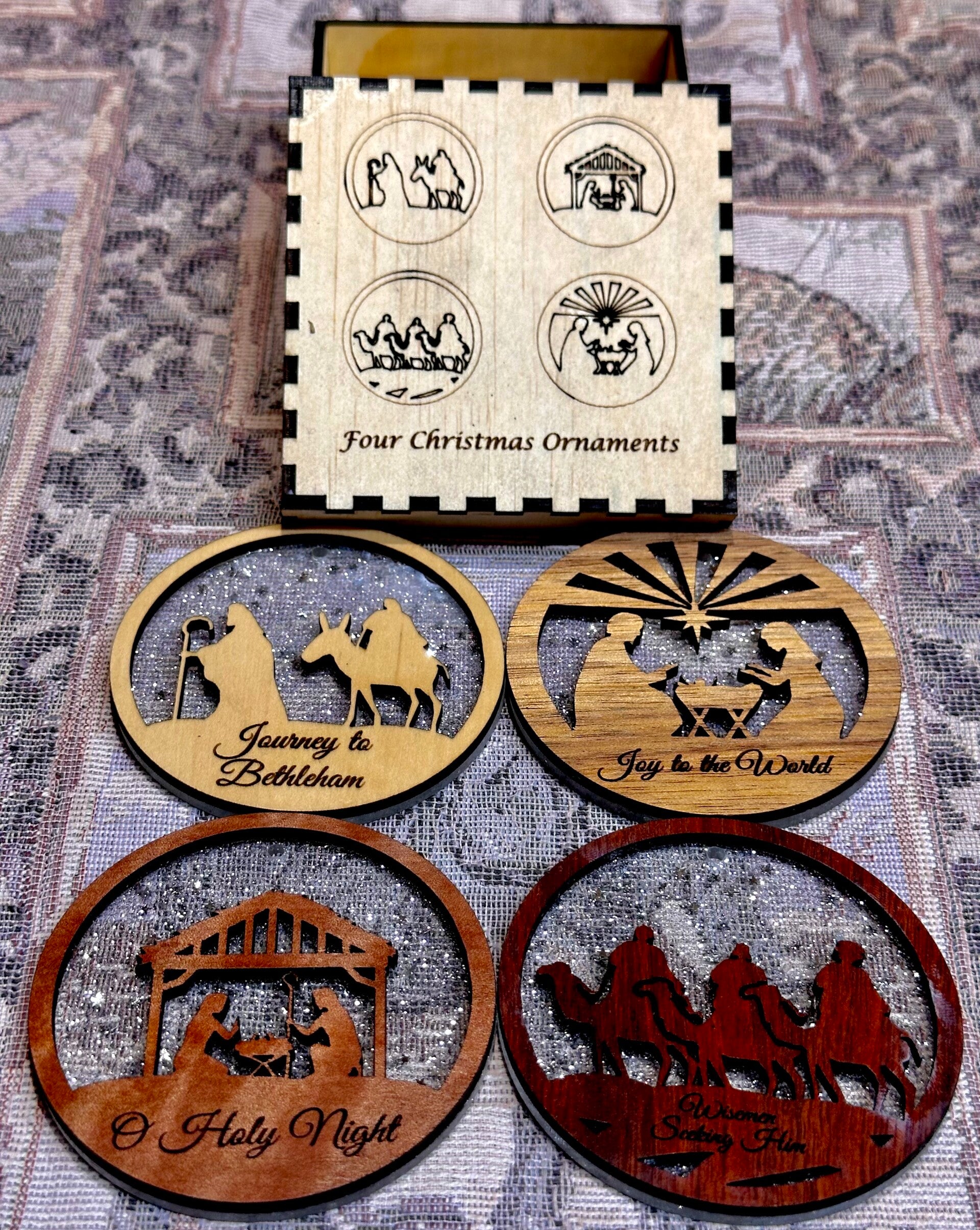 Christmas Nativity Scene Ornaments x 4: Xmas-8