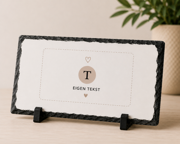 Leisteen Met Eigen Tekst 14x19,5cm
