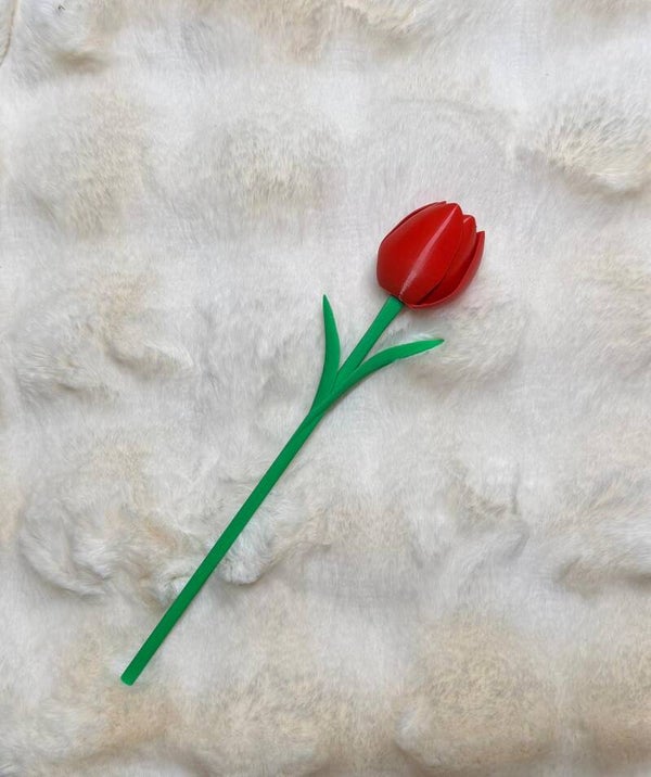 Duurzame 3D Geprinte Tulp – Helder Rood