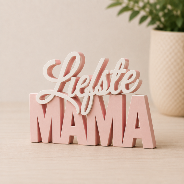 3D Bordje "Liefste Mama"