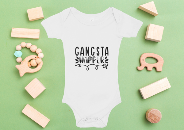 Romper Maat 62/68 - "Gangsta Napper" - Polyester