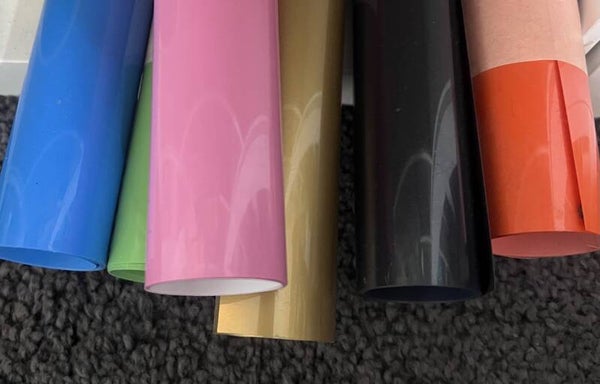 Strijk Vinyl Sticker 5cmx5cm met Tekst