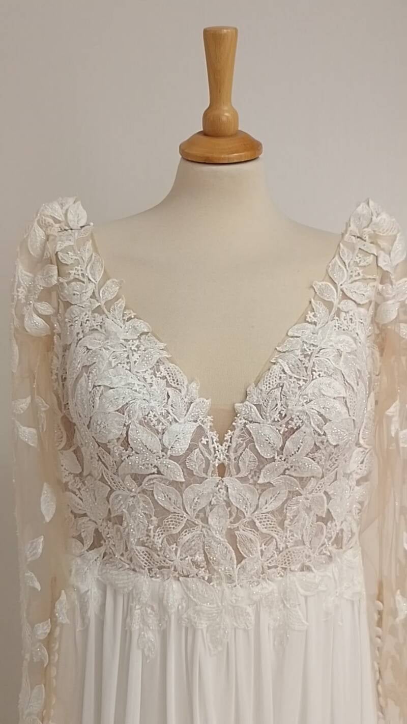 Brautkleid Schulter abnähen