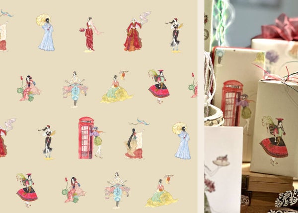 Geschenkpapier Weltreise