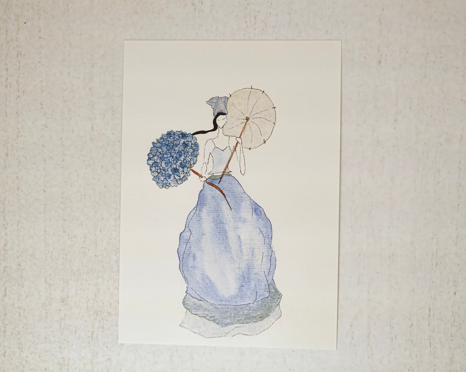 Grußkarte Blue Flower