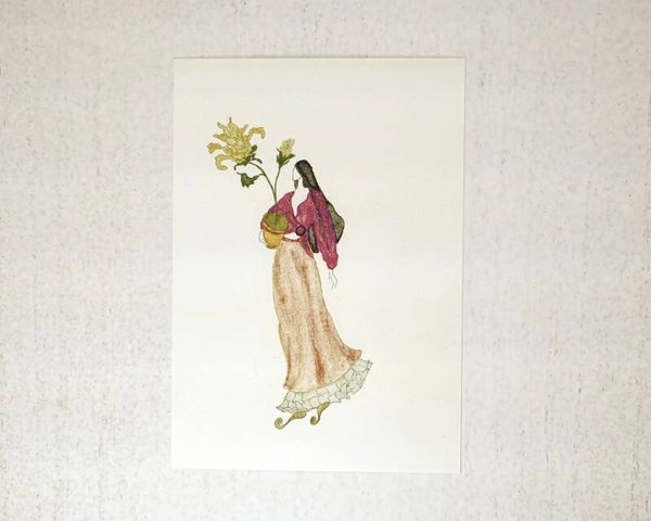 Grußkarte Golden Flower