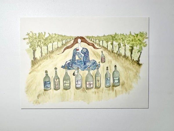 Grußkarte Im Weinberg