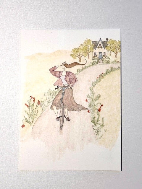 Postkarte „Frühling & Fahrrad“