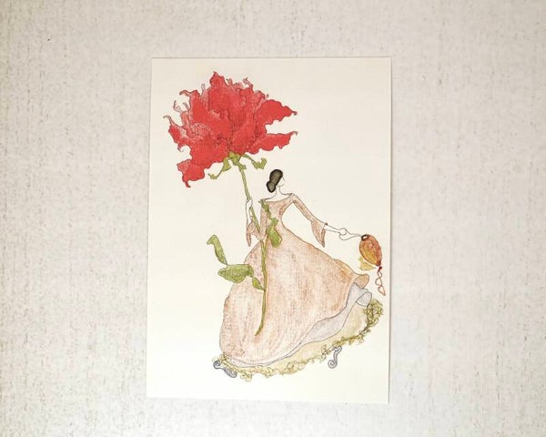 Grußkarte Red Flower