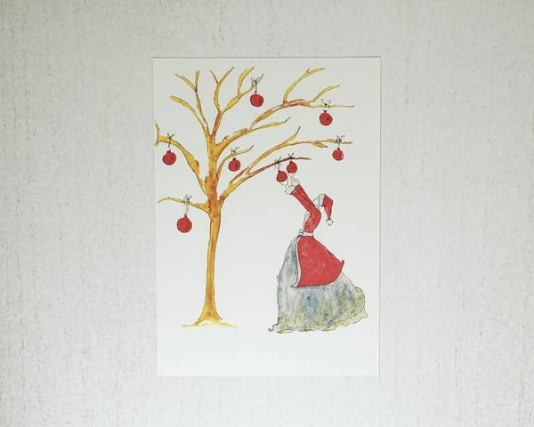 Weihnachtskarte Alles in Rot