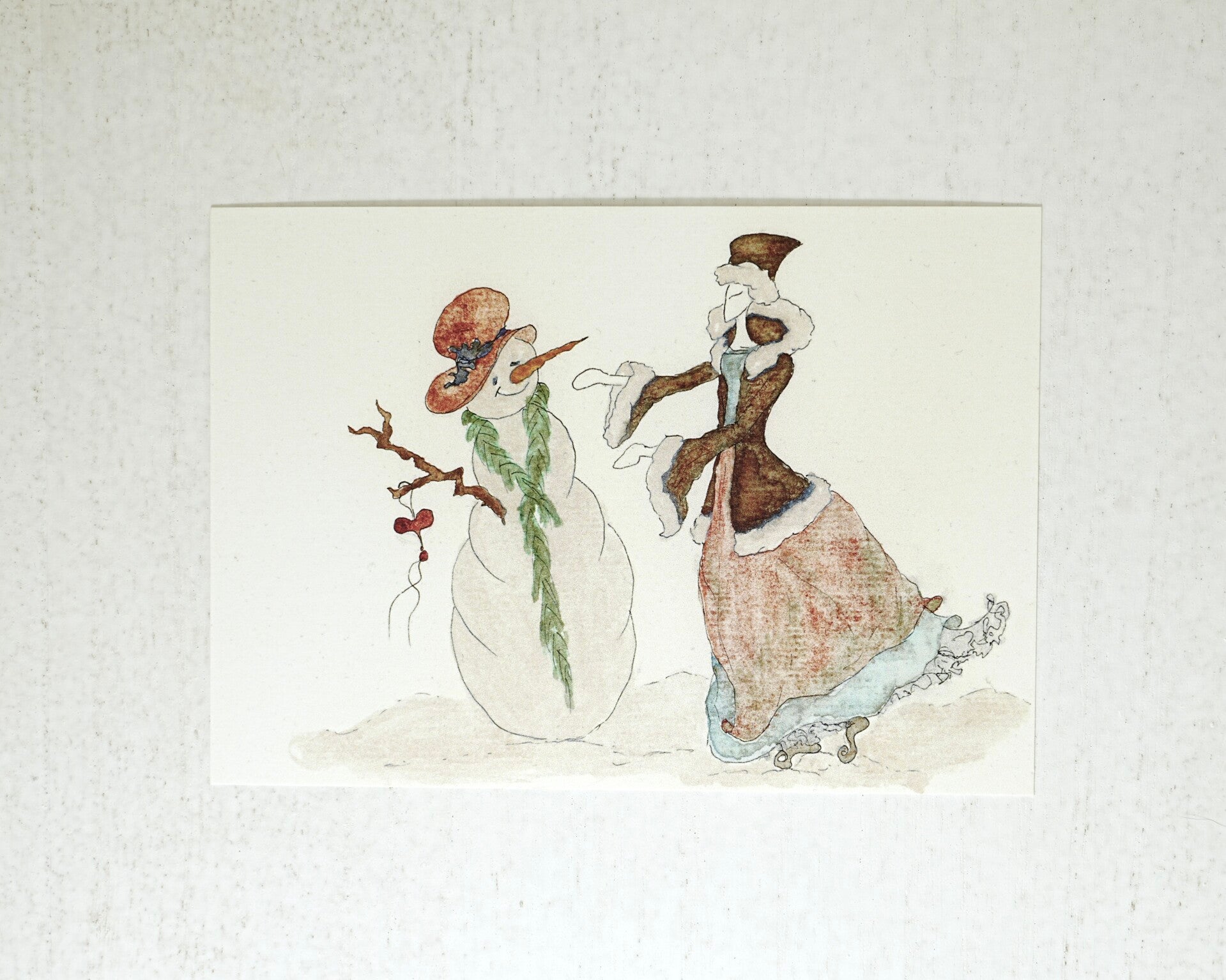 Weihnachtskarte Snowman