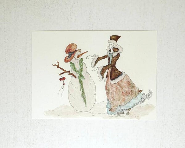 Weihnachtskarte Snowman