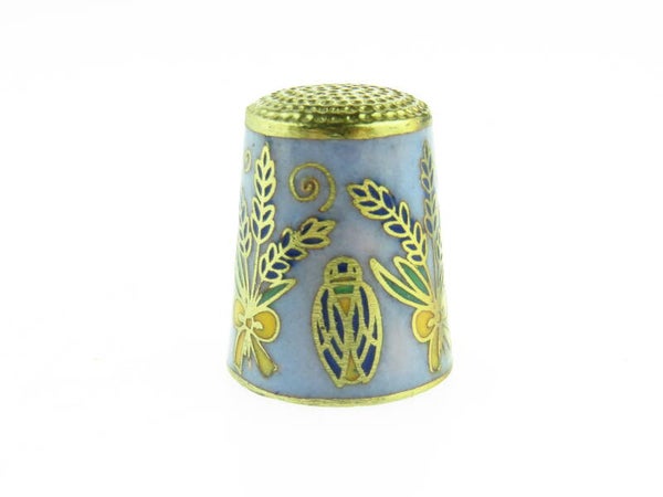 Vingerhoed cloisonné geëmailleerd 'Lavendel'