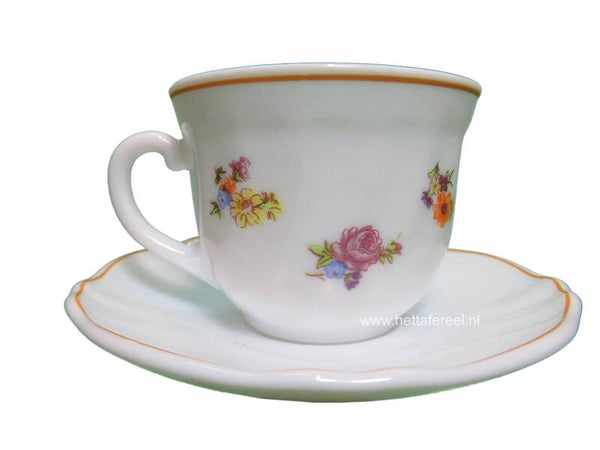 Arcopal kop en schotel, set van 6