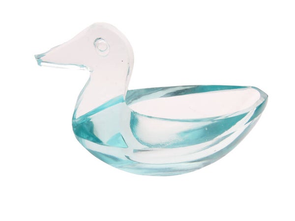 Miniatuur eend - bakje van glas
