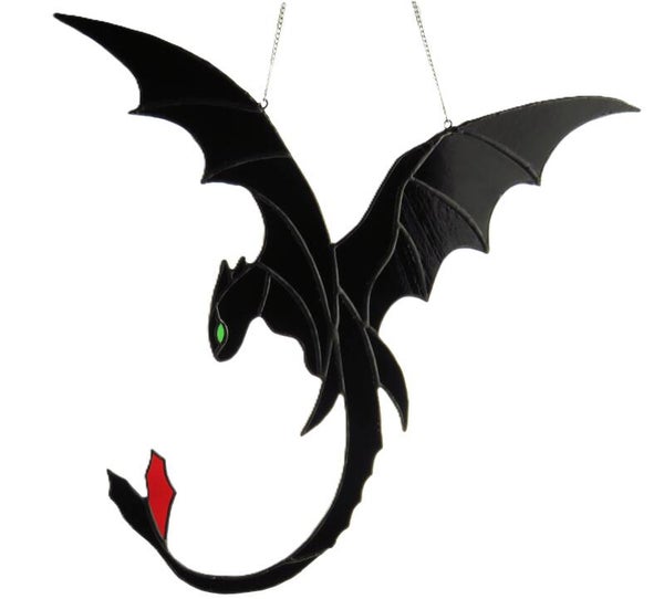 Tiffany glas in lood hanger Toothless