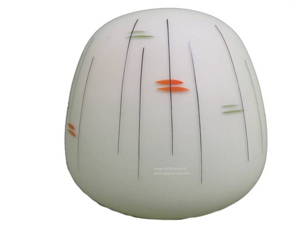 Plafondlamp glas, jaren 50