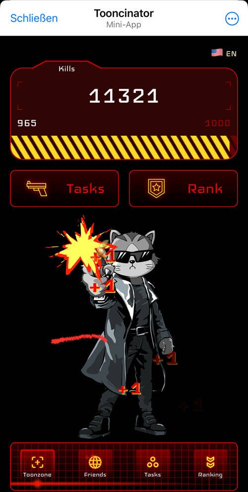 Toon Game Debitkarte Kreditkarte Toonpool