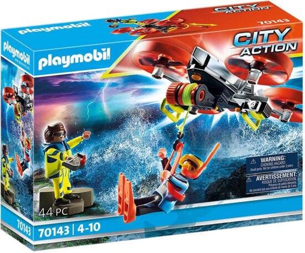 PLAYMOBIL 70143 City Action Redding op zee: reddingsduiker met reddingsdrone