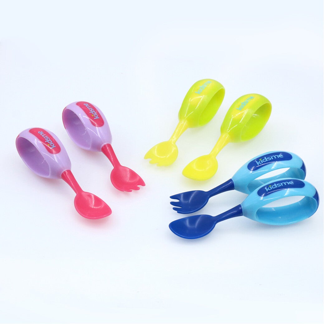 Kidsme - Toddler Spoon & Fork Set,diverse kleuren
