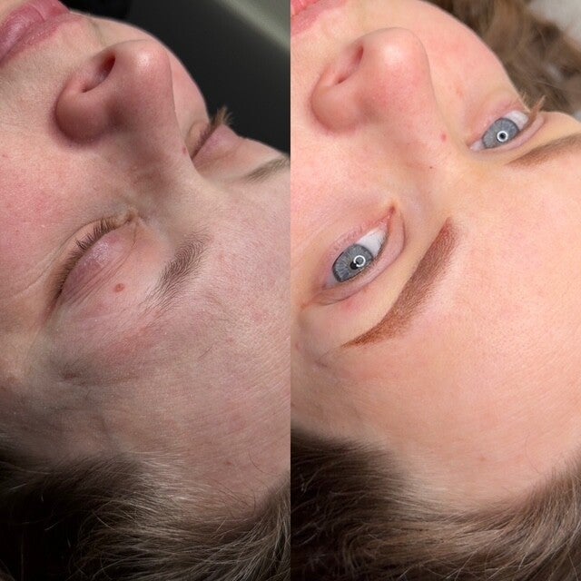 Soft Ombre Powderbrows (voor- en na)