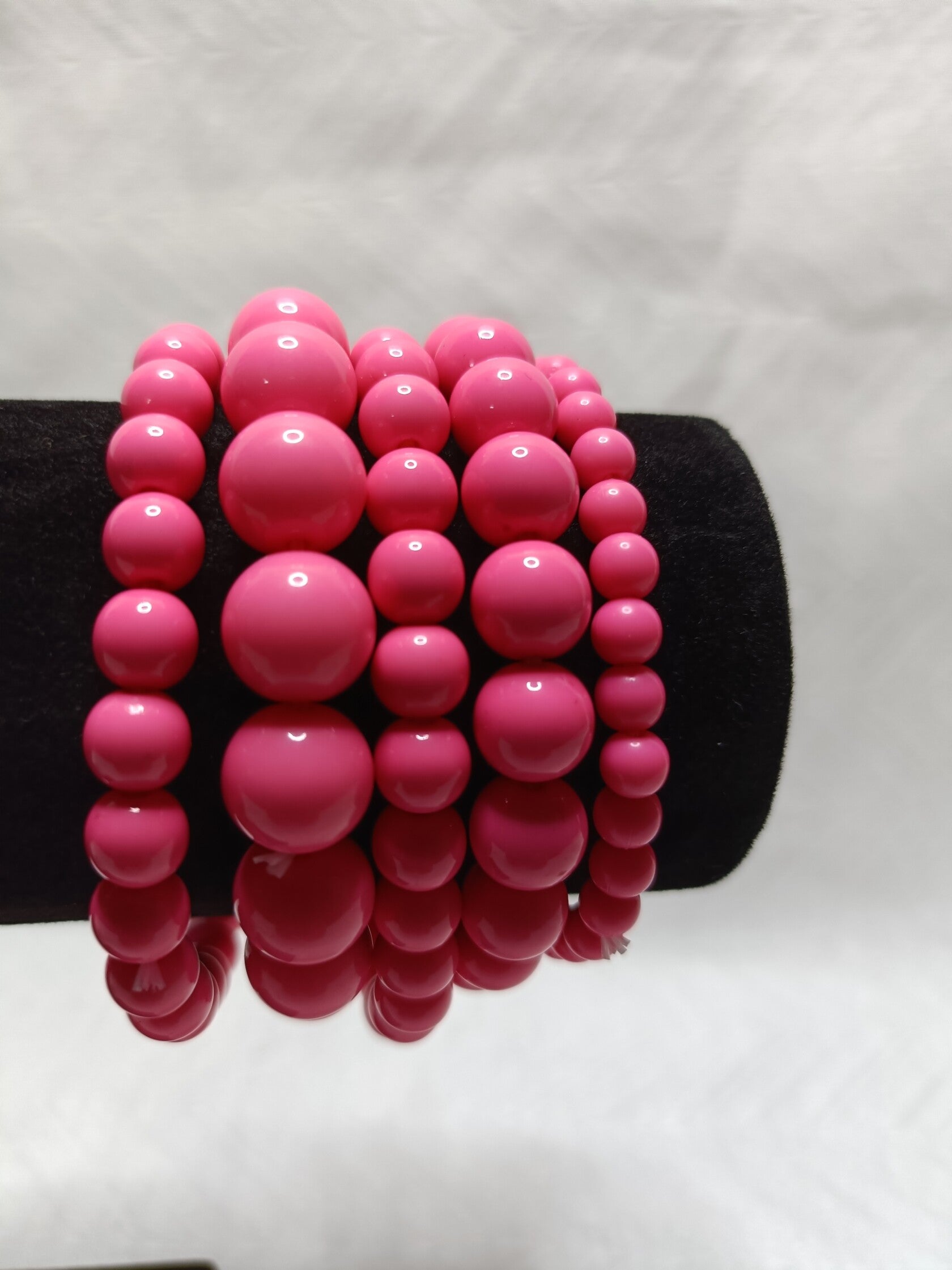 💖 5 Fuchsia Kralenarmbanden 💖