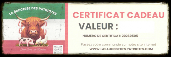 CERTIFICAT CADEAU
