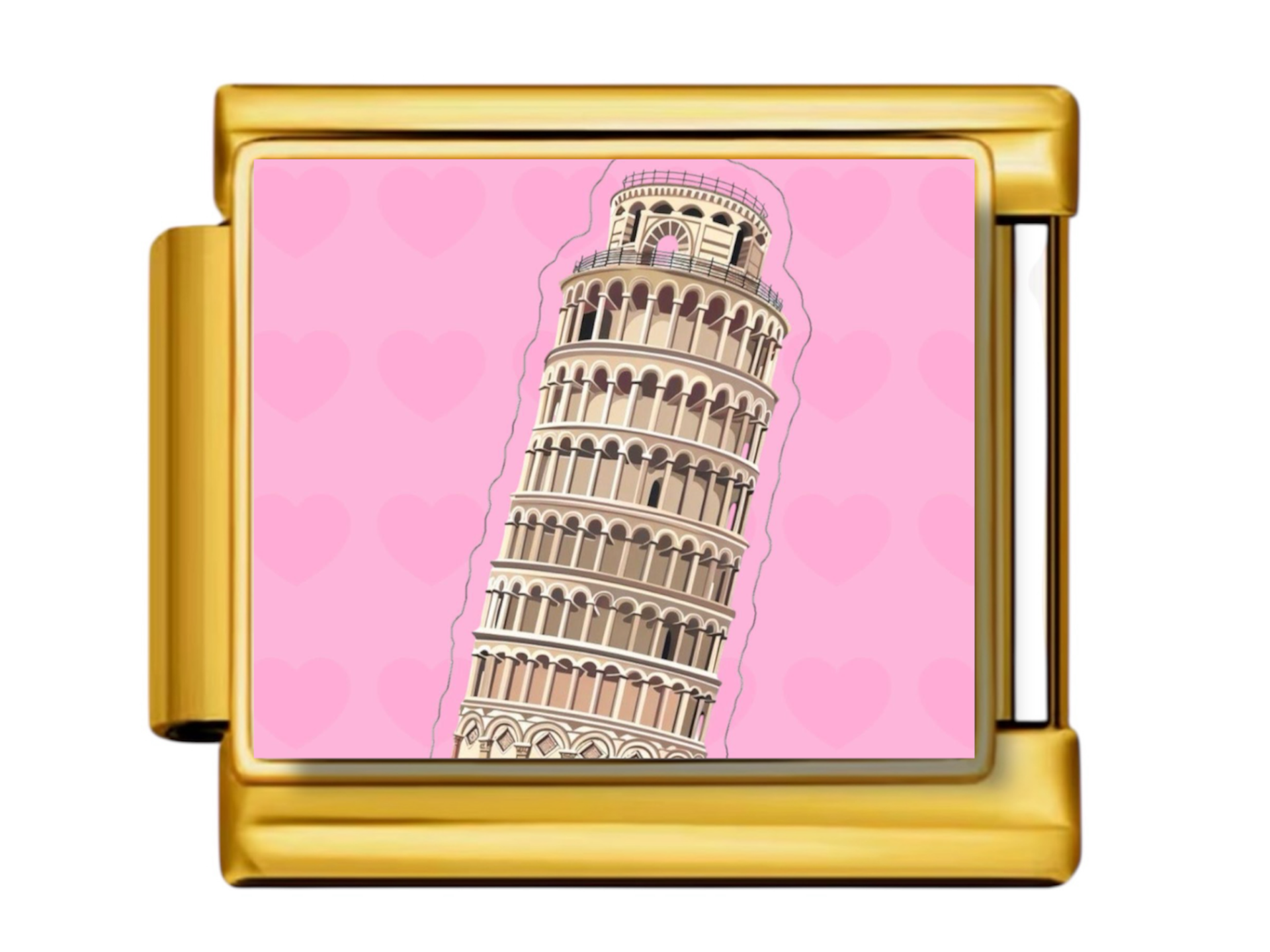 charm torre di pisa rosa