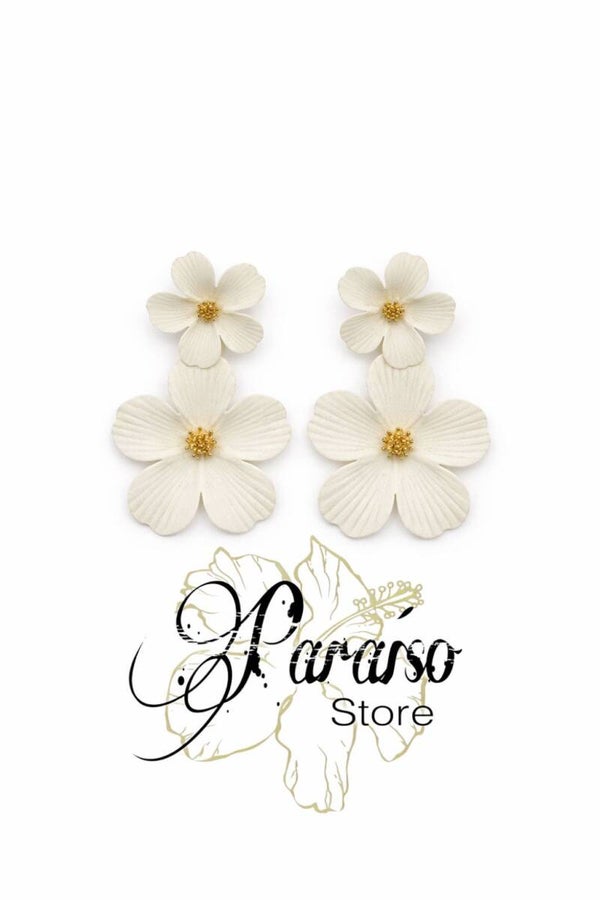 Aretes Flor Doble