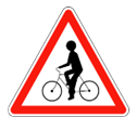 Panneau type A21 débouché de cyclistes sur la droite ou la gauche