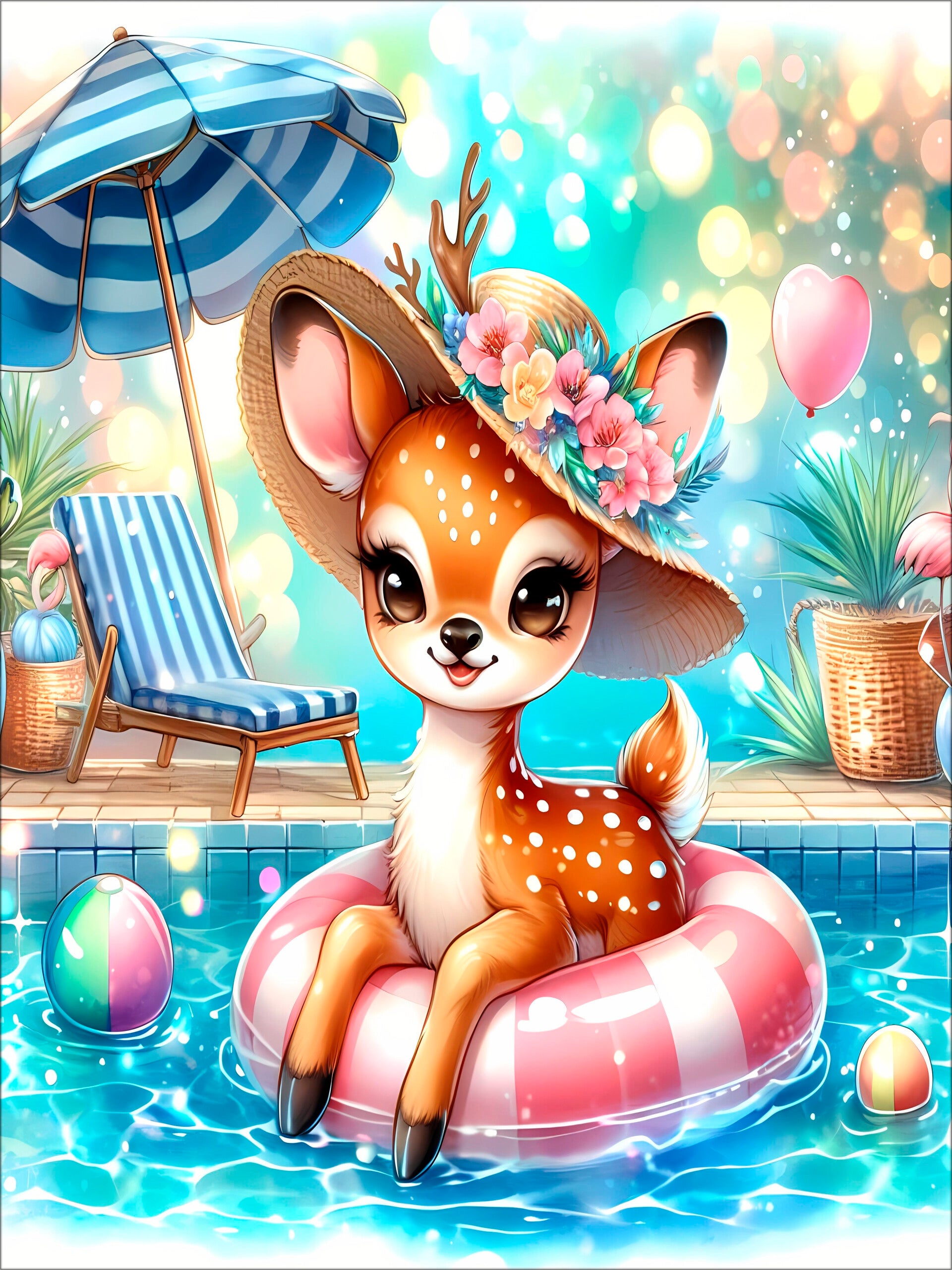 Panneau serviette de bain animaux piscine