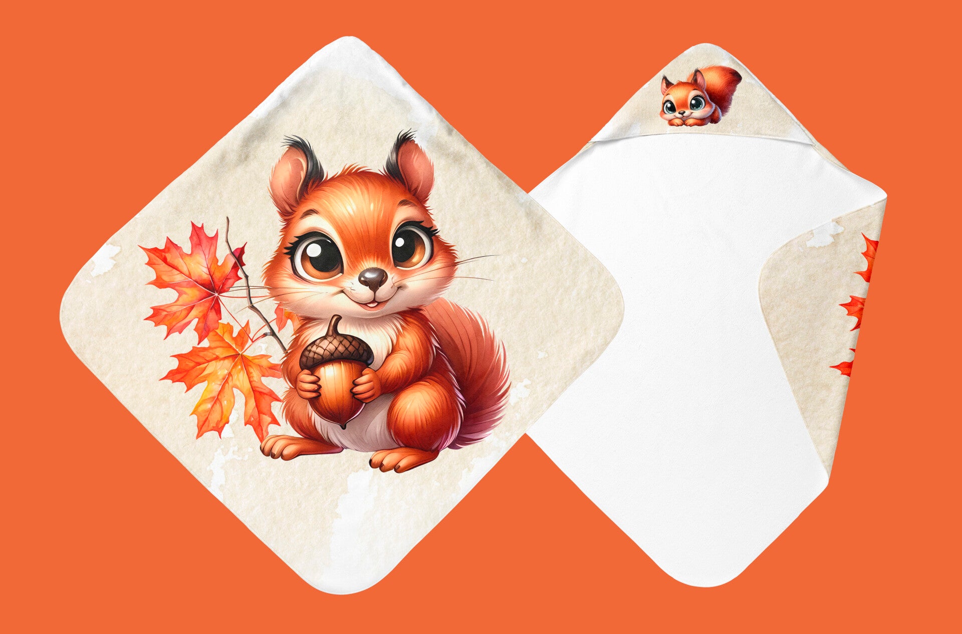 Panneau cape de bain Alfred l'Ecureuil