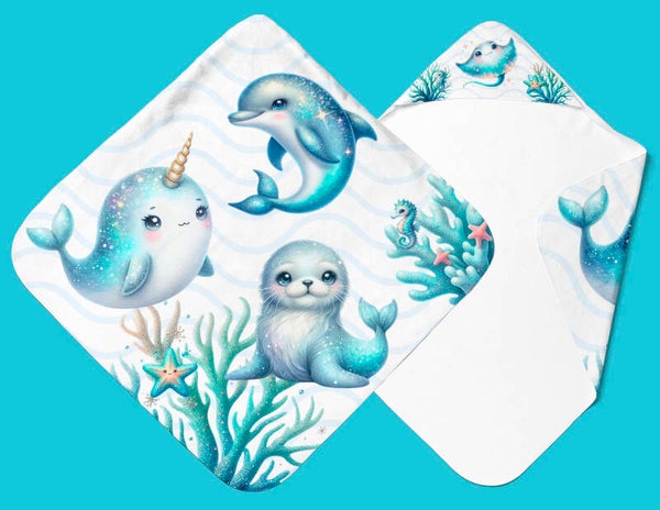 Panneau cape de bain Animaux marins