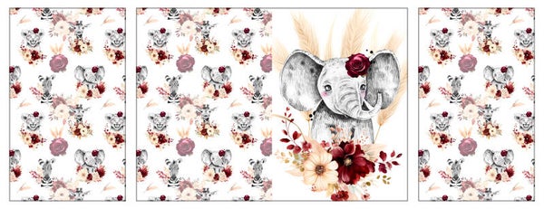 Panneau protège carnet de santé Savannah Burgundy EN STOCK