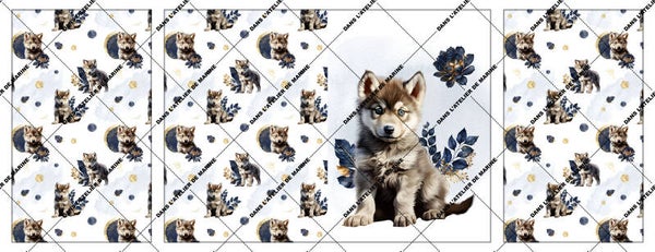 Panneau protège carnet de santé Loup Abyssal EN STOCK