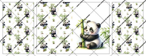 Panneau protège carnet de santé Joyeux Panda EN STOCK