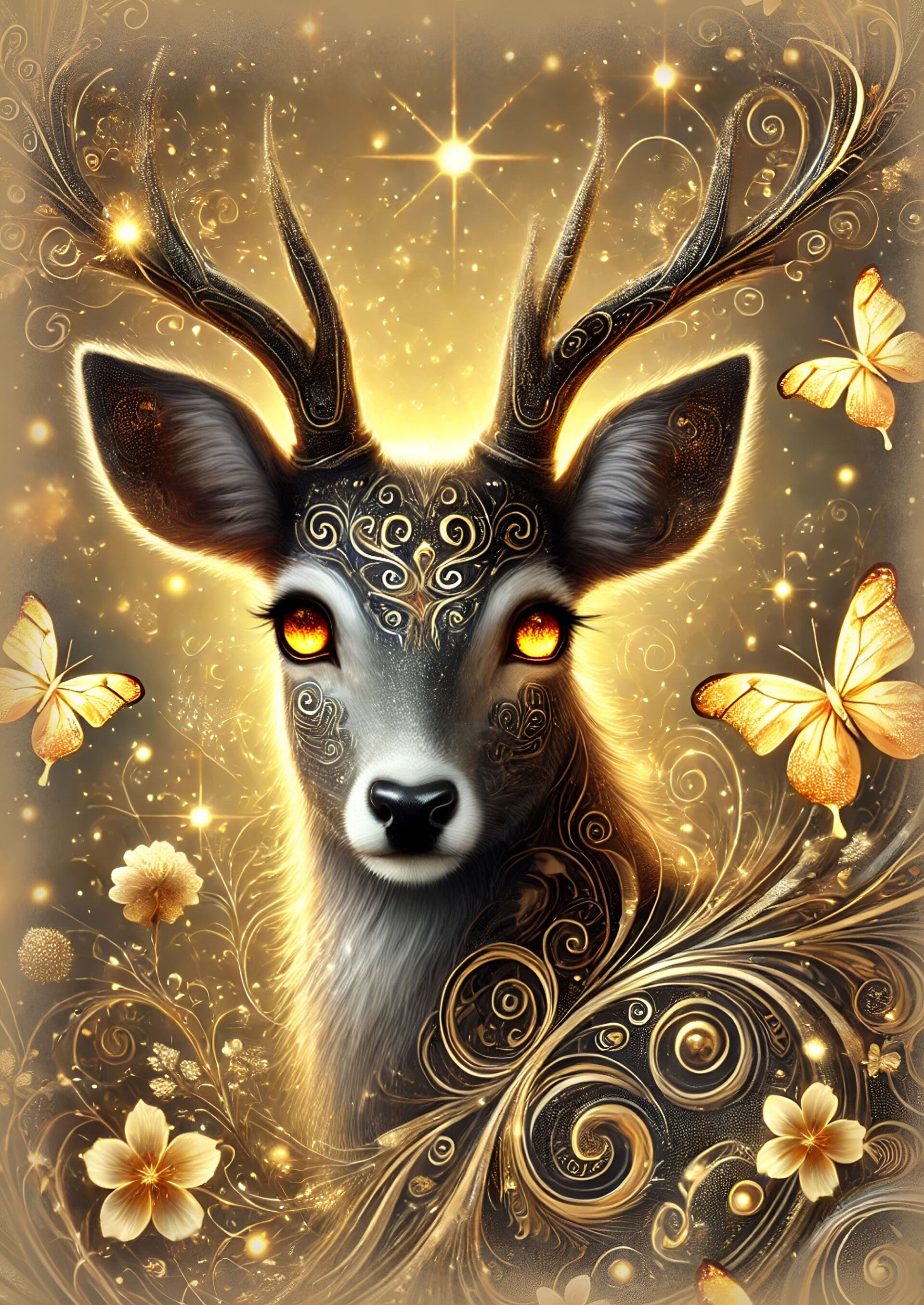 Panneau pochette livre de poche Animaux féérique