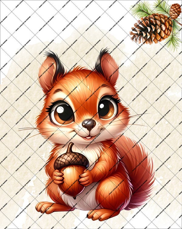 Panneau couverture XXL Alfred l'Ecureuil